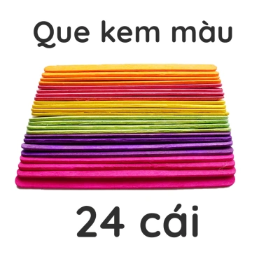 Que kem đa màu, que đè lưỡi nhiều màu làm mô hình, lọ hoa, lọ cắm bút handmade giá 20.000 12