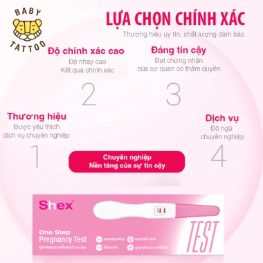 Que Thử Thai Một Bước BABY TATTOO - Không Chạm, An Toàn, Đúng Chuẩn, Hiệu Quả, 100k Giá Gốc 129k 5