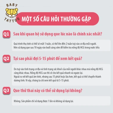 Que Thử Thai Một Bước BABY TATTOO - Không Chạm, An Toàn, Đúng Chuẩn, Hiệu Quả, 100k Giá Gốc 129k 7