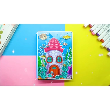 Quiet Book Ngôi nhà của bé Pink Mermaid House - Sách Im Lặng Phát Triển Kỹ Năng, Giá Ưu Đãi 140.000 VNĐ 2