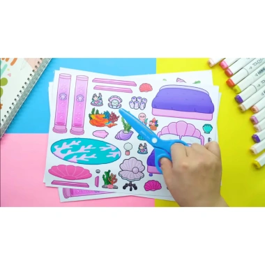 Quiet Book Ngôi nhà của bé Pink Mermaid House - Sách Im Lặng Phát Triển Kỹ Năng, Giá Ưu Đãi 140.000 VNĐ 9