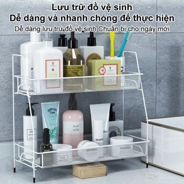 RACK Giá để đồ 2 Tầng đa năng – Kệ sắt gia vị & mỹ phẩm tắm, chỉ 119k 4 RACK Giá để đồ 2 Tầng đa năng – Kệ sắt gia vị & mỹ phẩm tắm, chỉ 119k 4