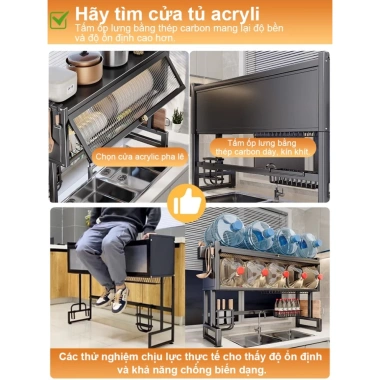 RACK Kệ đa năng inox 304 cho chén bát, nắp đậy - Giá ưu đãi 342.000đ 6