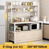 RACK Kệ Nhà Bếp 5 Tầng Tấm Gỗ Dày - Chịu 100kg/Lớp, Dùng Lò Vi Sóng, Giá Ưu Đãi 549k 10
