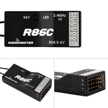 Radiomaster Receiver 2.4GHz 1km SBUS – Tương Thích FrSky D8 TX16S, RSSI cho Drone & Xe RC 8