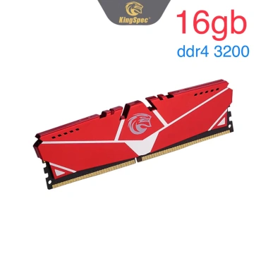 RAM DDR4 16GB 3.200MHz KingSpec D4M Red - Tản Nhiệt, Full Box, Hàng Chính Hãng, 3,350,000₫