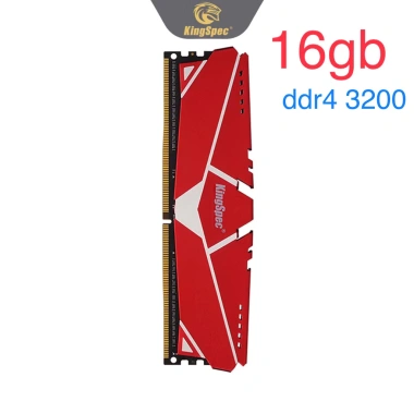 RAM DDR4 16GB 3.200MHz KingSpec D4M Red - Tản Nhiệt, Full Box, Hàng Chính Hãng, 3,350,000₫