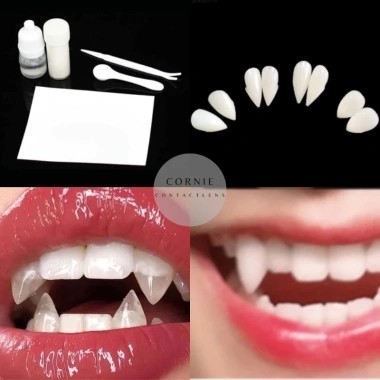 Răng nanh giả cosplay ma cà rồng người sói - dễ dán, an toàn, giá 25.000đ 2