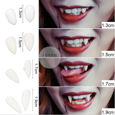 Răng nanh giả cosplay ma cà rồng người sói - dễ dán, an toàn, giá 25.000đ 3