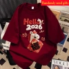 RANZIHUI áo thun 100% cotton gia đình ngắn tay thiết kế ngựa năm mới - Giá 138.240 VND