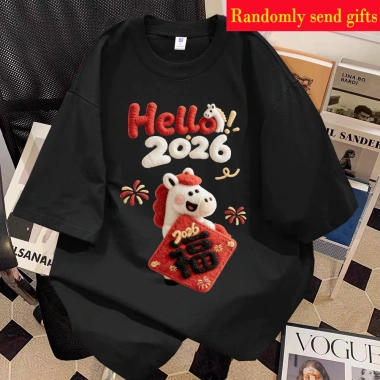 RANZIHUI áo thun 100% cotton gia đình ngắn tay thiết kế ngựa năm mới - Giá 138.240 VND 5 RANZIHUI áo thun 100% cotton gia đình ngắn tay thiết kế ngựa năm mới - Giá 138.240 VND 5
