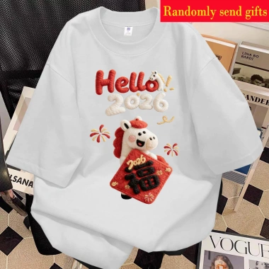 RANZIHUI áo thun 100% cotton gia đình ngắn tay thiết kế ngựa năm mới - Giá 138.240 VND 8 RANZIHUI áo thun 100% cotton gia đình ngắn tay thiết kế ngựa năm mới - Giá 138.240 VND 8