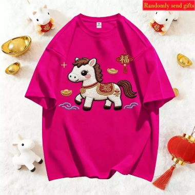 RANZIHUI Áo thun 100% cotton gia đình, thiết kế ngựa năm mới, giá ưu đãi 138.240 VND 6 RANZIHUI Áo thun 100% cotton gia đình, thiết kế ngựa năm mới, giá ưu đãi 138.240 VND 6