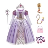 Rapunzel Tangled Trang Phục Trẻ Em Váy Tóc Giả, Túi Xách Vải Mềm Polyester Giá 116.640 VND 3