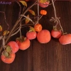 RAVEX Quả Hồng Nhân Tạo 80cm - 8 Trái Cây Sương Mù Đẹp Trang Trí Nhà Hàng