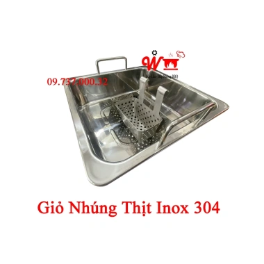 Rây inox 304, giỏ nhúng thịt nồi lẩu chuyên dùng bếp nhà hàng - Giá ưu đãi 299.900₫