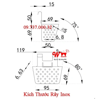 Rây inox 304, giỏ nhúng thịt nồi lẩu chuyên dùng bếp nhà hàng - Giá ưu đãi 299.900₫