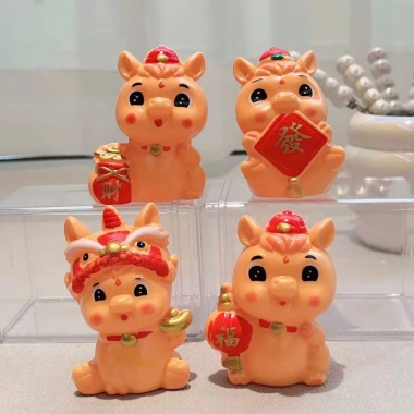 Rẻ Vô Địch Tượng Ngựa Thần Tài Nhựa Trang Trí Bánh Kem Năm Mới - Ngựa May Mắn Giá 8.000đ 2