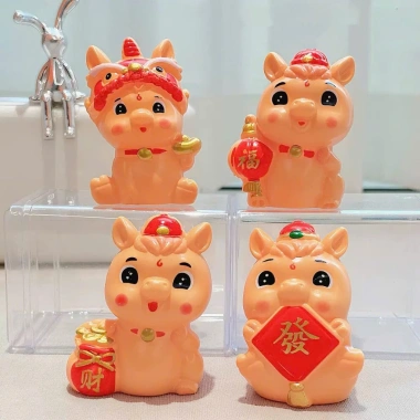 Rẻ Vô Địch Tượng Ngựa Thần Tài Nhựa Trang Trí Bánh Kem Năm Mới - Ngựa May Mắn Giá 8.000đ 3