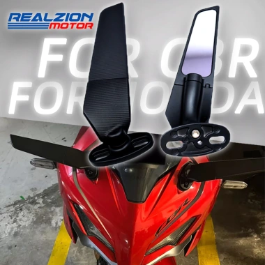 REALZION Cánh gió điều chỉnh cho Honda CBR 650R 1.000RR 190 250 300 400 500 600, xoay gương chiếu hậu - Giá 394.790 VND
