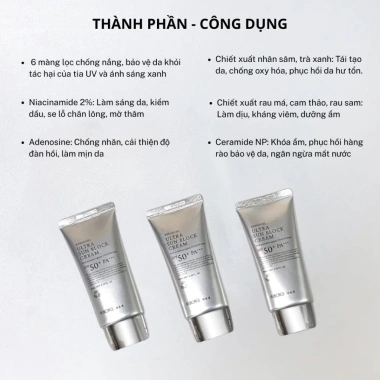 Reboncel Ultra Sun Block Cream SPF 50+ PA+++ 50ml - Bảo vệ da, giảm nám, tặng mini - Giá 560.000 VND 6