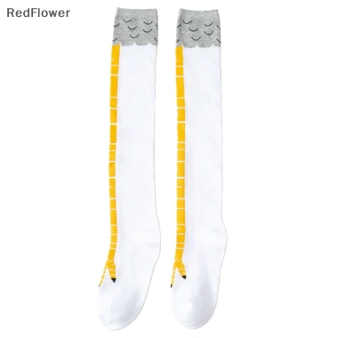 Redflower Gà Chân Nữ Đầu Gối Dài Tất Hoạt Hình Cotton 3D In Đùi Tất Cao 43.092₫