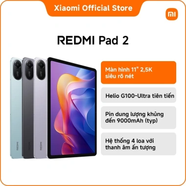 Redmi Pad 2 11 inch 2.5K siêu nét - Pin 9.000mAh mạnh, Helio G100-Ultra, giá chỉ 4,700,000 VND