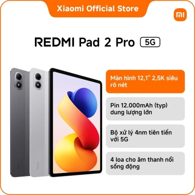 REDMI Pad 2 Pro 5G 12,1 inch 2.5K 120Hz - Màn hình nét mượt, giá 8,79 tr 2