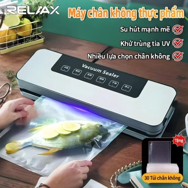 Relaax Máy Hút Chân Không UV Khử Trùng Hút Mạnh Tặng 30 Túi Quản Thực Phẩm Lâu 260k