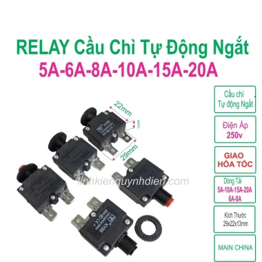 Relay Cầu chì tự động ngắt 5A-25A - Linh kiện QUỲNH DIỄN giá ưu đãi 18.525₫