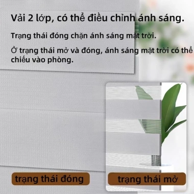 Rèm Cầu Vồng Chống Nắng 80-90% Phòng Ngủ Rèm Cuộn Cửa Sổ Hiện Đại May Sẵn 128k