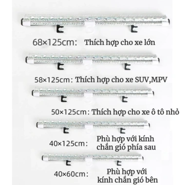 Rèm che nắng tự cuộn gọn gàng, chống tia UV cho ô tô & cửa kính - Đa kích cỡ