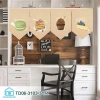 Rèm cờ tam giác phong cách Nhật Bản - Rèm cửa ngắn trang trí phòng khách, bếp, giảm giá chỉ 88.000₫ 6