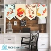 Rèm cờ tam giác phong cách Nhật Bản - Rèm cửa ngắn trang trí phòng khách, bếp, giảm giá chỉ 88.000₫ 9