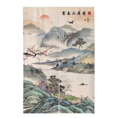 Rèm cửa cổ điển Trung Quốc - tranh phong cảnh, che nhà bếp, vách ngăn tắm, vải, giảm còn 194.400đ, giá gốc 252.720đ 5