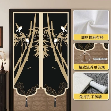 Rèm cửa đặc biệt phong cách Trung Quốc cho phòng ngủ 2.025 không đục lỗ, phong thủy, tùy chỉnh giá ưu đãi