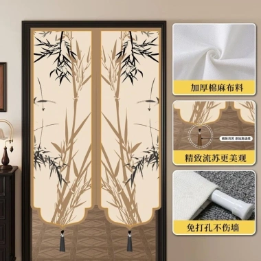 Rèm cửa đặc biệt phong cách Trung Quốc cho phòng ngủ 2.025 không đục lỗ, phong thủy, tùy chỉnh giá ưu đãi
