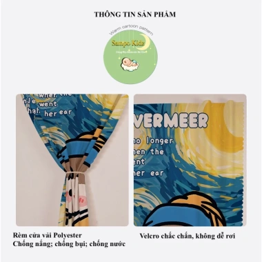 Rèm cửa dán tường chống nắng - Trang trí cửa sổ phòng khách & ngủ, dễ lắp đặt không khoan đục, giá 62.000₫ 2