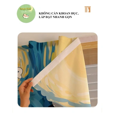 Rèm cửa dán tường chống nắng - Trang trí cửa sổ phòng khách & ngủ, dễ lắp đặt không khoan đục, giá 62.000₫ 6