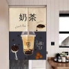 Rèm Cửa Hoạt Hình Trà Sữa Hoa Văn - Vách Ngăn Đa Năng cho Cửa Hàng, Nhà Bếp, Phòng Ăn, Giá Ưu Đãi 194.400₫