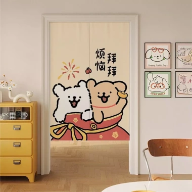 Rèm Cửa Hoạt Hình Trung Hoa – Không Đục Lỗ, Chống Bụi, Chống Dầu, Vải Tùy Chỉnh – Giá Ưu Đãi 238.356₫