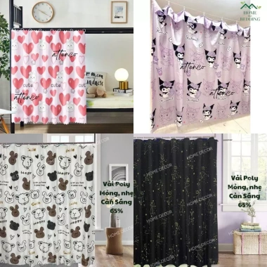 Rèm cửa ngăn phòng che nắng có móc treo sẵn, đặt kích thước tùy ý chỉ 35.000đ