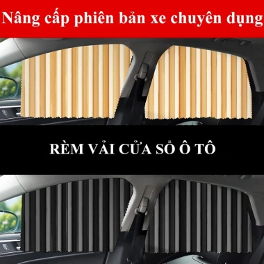 Rèm cửa ô tô ININ bộ combo vải bóng chống nắng 4-7 chỗ, hút nam châm cao cấp tiện lợi