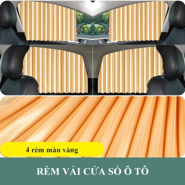 Rèm cửa ô tô ININ bộ combo vải bóng chống nắng 4-7 chỗ, hút nam châm cao cấp tiện lợi