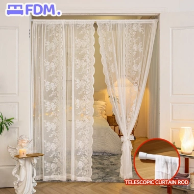 Rèm cửa ren FDM kiểu Pháp 1m3x2m cột kính thiên văn - Lắp đặt không khoan, chỉ 75.000₫ Rèm cửa ren FDM kiểu Pháp 1m3x2m cột kính thiên văn - Lắp đặt không khoan, chỉ 75.000₫