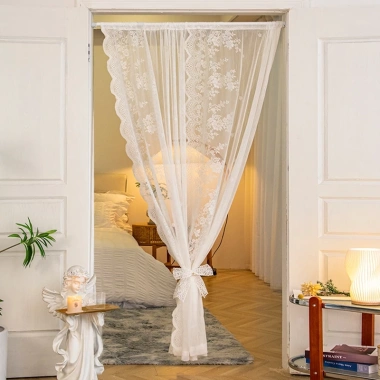 Rèm cửa ren FDM kiểu Pháp 1m3x2m cột kính thiên văn - Lắp đặt không khoan, chỉ 75.000₫