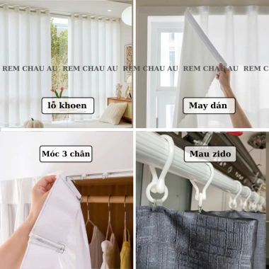 Rèm Cửa Trắng Ngà Cao Cấp 98% Cản Sáng - Không Họa Tiết, Phòng Khách và Phòng Ngủ, Giá Ưu Đãi 185.680₫ 9