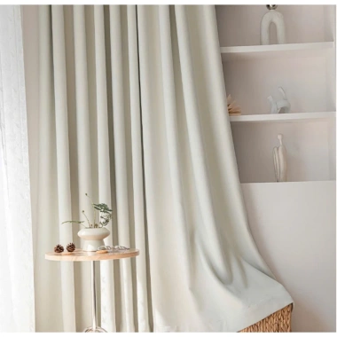 Rèm Cửa Trắng Ngà Cao Cấp 98% Cản Sáng - Không Họa Tiết, Phòng Khách và Phòng Ngủ, Giá Ưu Đãi 185.680₫ 10