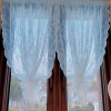 Rèm cửa tự dính ren Jacquard, lọc sàn, giặt được, móc & chốt, phân vùng đa năng