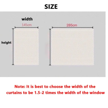 Rèm cửa tự dính ren Jacquard, lọc sàn, giặt được, móc & chốt, phân vùng đa năng